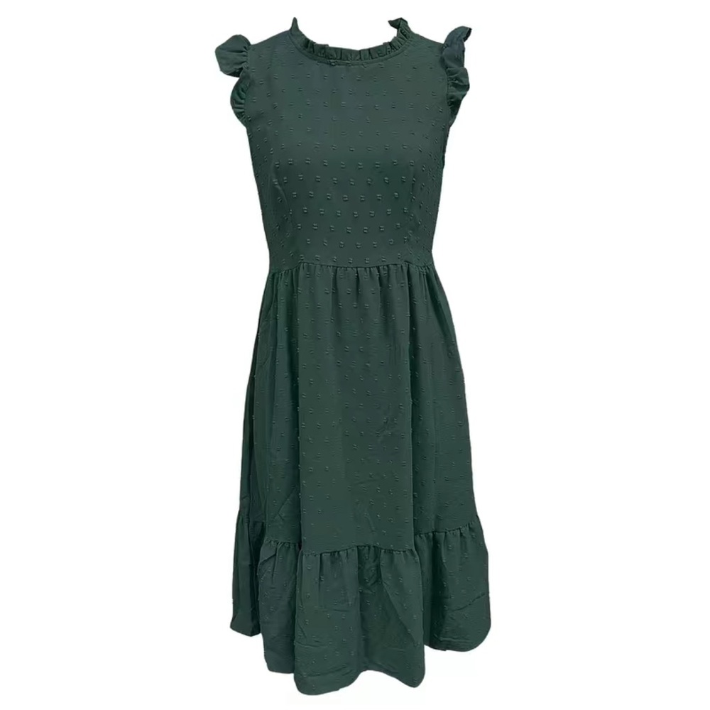 Nwt Swiss dot ruffles hem dress